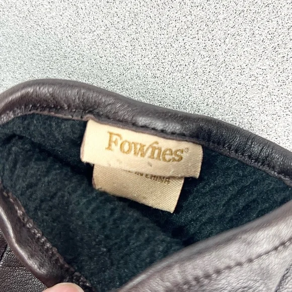 Vintage Fownes Leather Gloves in Brown fully lined warm Driving size 7.5 - Picture 5 of 6